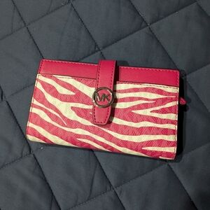 Michael Kors Greenwich Medium Zebra Signature Logo Wallet